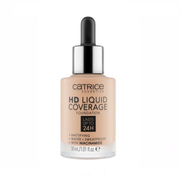 کرمپودر مایع اچدی کاورج کاتریس (Catrice HD Liquid Coverage Foundation) – حجم ۳۰ میلیلیتر