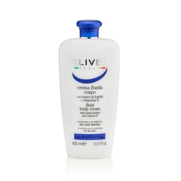 کرم بدن مایع مغذی کلیون با کره شی و ویتامین ایی (Cliven Nourishing Fluid Body Cream) – حجم ۴۰۰ میلی‌لیتر