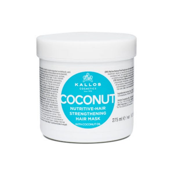 Kallos Coconut Hair Mask حاوی روغن نارگیل حجم ۲۷۵ میل | ماسک مو مغذی و آبرسان