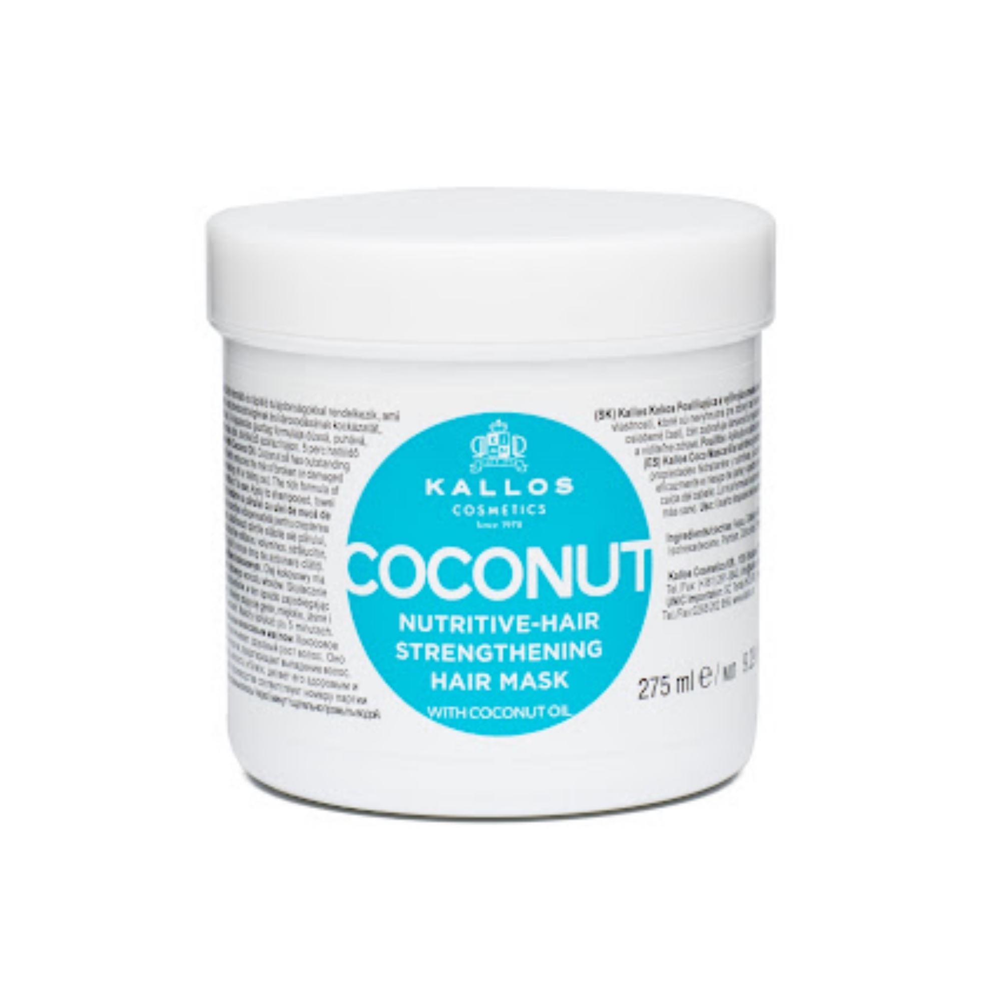 Kallos Coconut Hair Mask حاوی روغن نارگیل حجم ۲۷۵ میل | ماسک مو مغذی و آبرسان