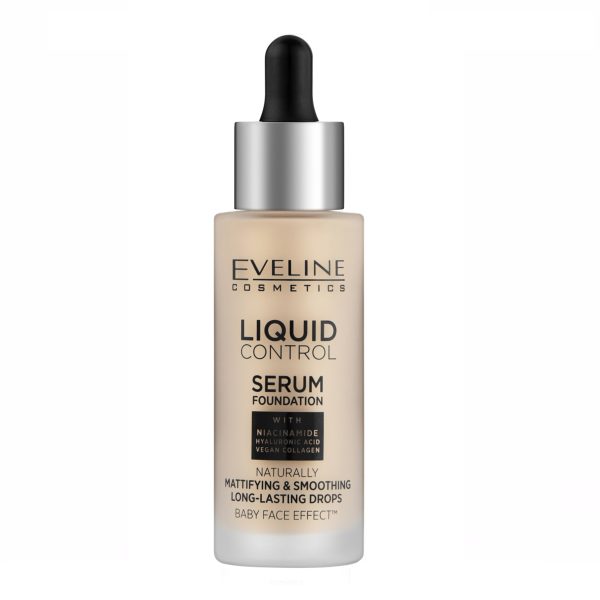 کرم پودرمایع سرم کنترل کننده ایولاین (Eveline Liquid Control Serum Foundation) – حجم ۳۲ میلیلیتر
