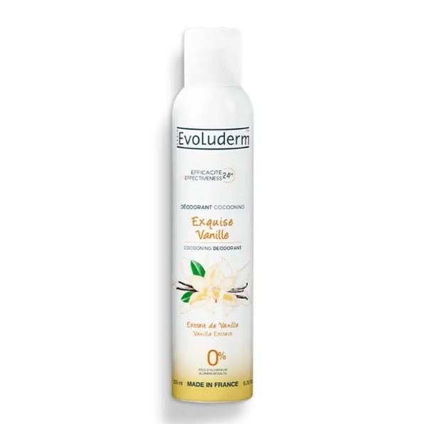دئودورانت کاکونینگ وانیل ایولودرم (Evoluderm Déodorant Cocooning Exquise Vanille) – حجم ۲۰۰ میلیلیتر
