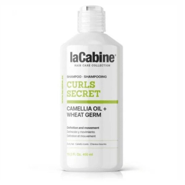 شامپوی تخصصی فر لا کابین مدل Curls Secret با روغن کاملیا و جوانه گندم – حجم ۴۵۰ میلیلیتر