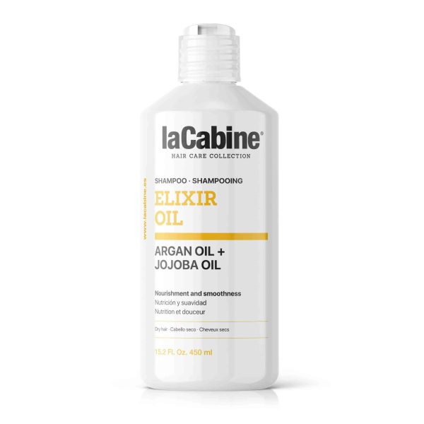 شامپوی روغن اکسیر لا کابین (La Cabine Elixir Oil Shampoo) با روغن آرگان و جوجوبا – حجم ۴۵۰ میلیلیتر