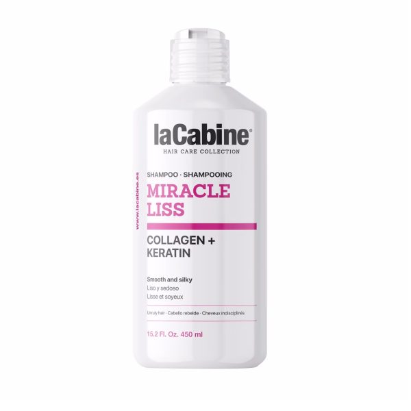 شامپوی صافکننده معجزهآسا لا کابین مدل Miracle Liss با کلاژن و کراتین – حجم ۴۵۰ میلیلیتر