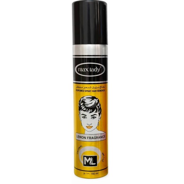 اسپری معطر موبر بدن مکس لیدی با رایحه لیمو (Max Lady Lemon Fragrance Perfumed Spray Hair Remover) – حجم ۱۵۰ میلیلیتر