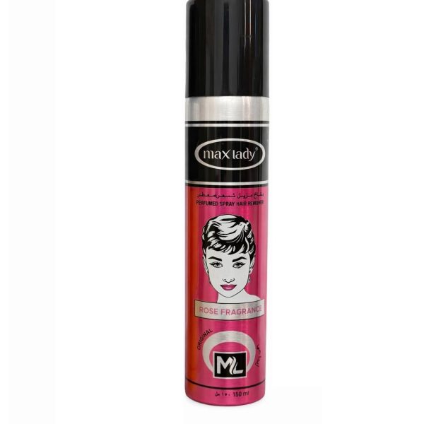 اسپری معطر موبر بدن مکس لیدی با رایحه گل رز (Max Lady Rose Fragrance Perfumed Spray Hair Remover) – حجم ۱۵۰ میلیلیتر