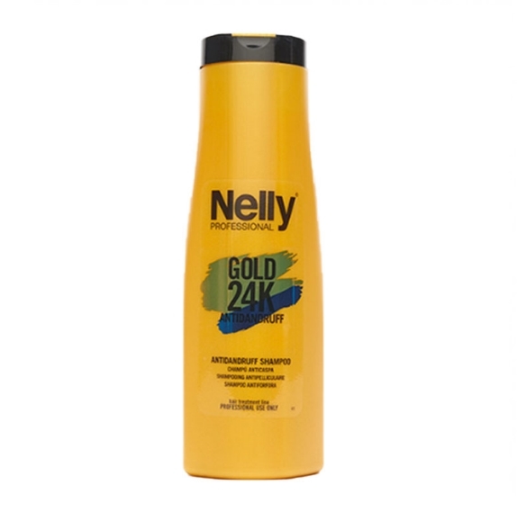 شامپو ضد شوره حرفهای نلی گلد ۲۴ عیار (Nelly Professional Gold 24K) – حجم ۱۰۰۰ میلیلیتر