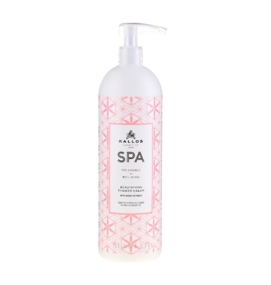 Kallos SPA Body Wash Cream حاوی عصاره رز حجم ۱۰۰۰ میل | شوینده کرمی بدن