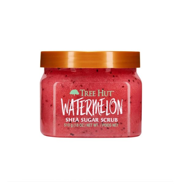 اسکراب شکر مغذی و درخشان‌کننده تری هات با عصاره هندوانه (Tree Hut Watermelon Shea Sugar Scrub) – حجم ۵۱۰ گرم
