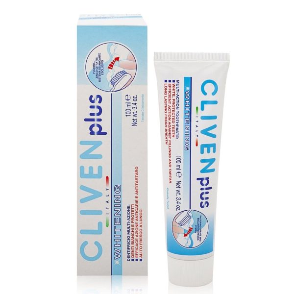 خمیردندان سفیدکننده و جرمگیر کلیون مدل Cliven Plus – حجم ۱۰۰ میلیلیتر