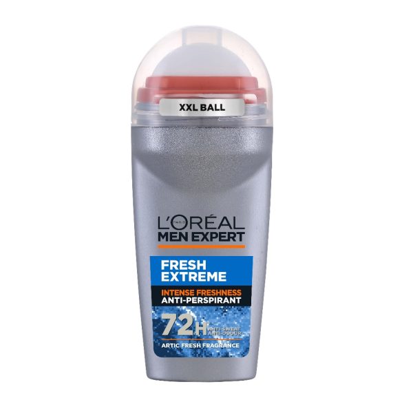 رول آن ضد تعریق و خنککننده لورآل Men Expert مدل Fresh Extreme – حجم 100 میلیلیتر