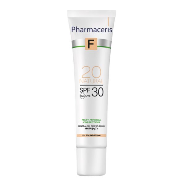 کرم پودر مایع ماتکننده فارماسریز F مدل Mineral Mattifying Fluid Dermo-Foundation SPF 30 – سایه ۲۰ Natural – حجم ۳۰ میلیلیتر